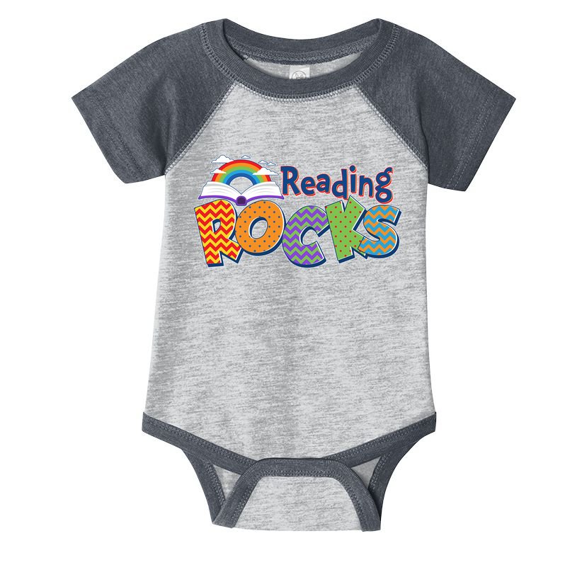 Reading Rocks Book Lover Reading Fan Infant Baby Jersey Bodysuit