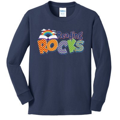 Reading Rocks Book Lover Reading Fan Kids Long Sleeve Shirt