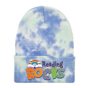 Reading Rocks Book Lover Reading Fan Tie Dye 12in Knit Beanie