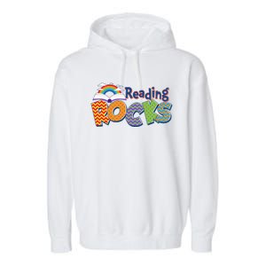 Reading Rocks Book Lover Reading Fan Garment-Dyed Fleece Hoodie