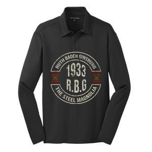 Rbg Ruth Bader Ginsburg The Steel Magnolia Political Great Gift Silk Touch Performance Long Sleeve Polo