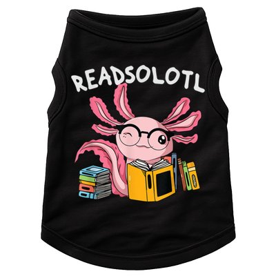 Readsolotl Read Books Lover Axolotl Doggie Tank