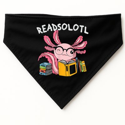 Readsolotl Read Books Lover Axolotl USA-Made Doggie Bandana
