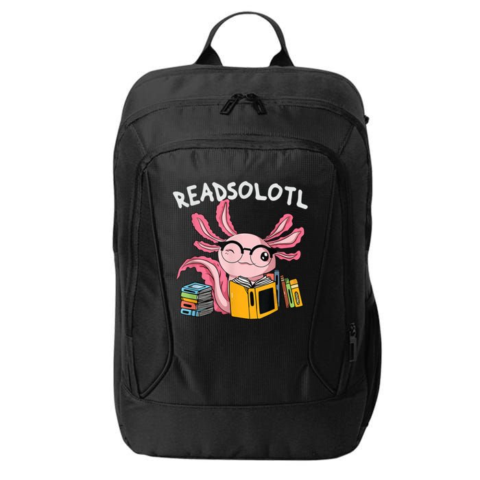 Readsolotl Read Books Lover Axolotl City Backpack