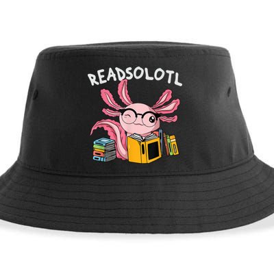 Readsolotl Read Books Lover Axolotl Sustainable Bucket Hat