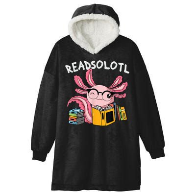 Readsolotl Read Books Lover Axolotl Hooded Wearable Blanket
