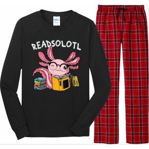 Readsolotl Read Books Lover Axolotl Long Sleeve Pajama Set