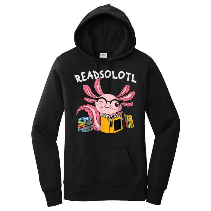 Readsolotl Read Books Lover Axolotl Women's Pullover Hoodie