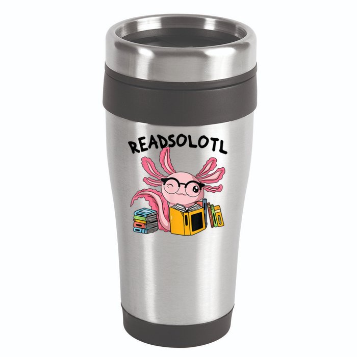 Readsolotl Read Books Lover Axolotl 16oz Travel Tumbler