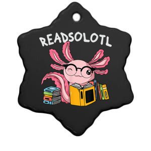 Readsolotl Read Books Lover Axolotl Ceramic Star Ornament