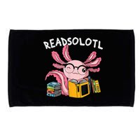 Readsolotl Read Books Lover Axolotl Microfiber Hand Towel