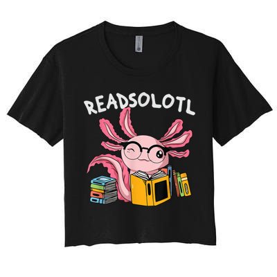 Readsolotl Read Books Lover Axolotl Crop Top