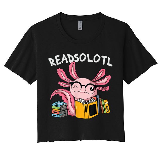 Readsolotl Read Books Lover Axolotl Crop Top