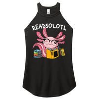 Readsolotl Read Books Lover Axolotl Women's Perfect Tri Rocker Tank