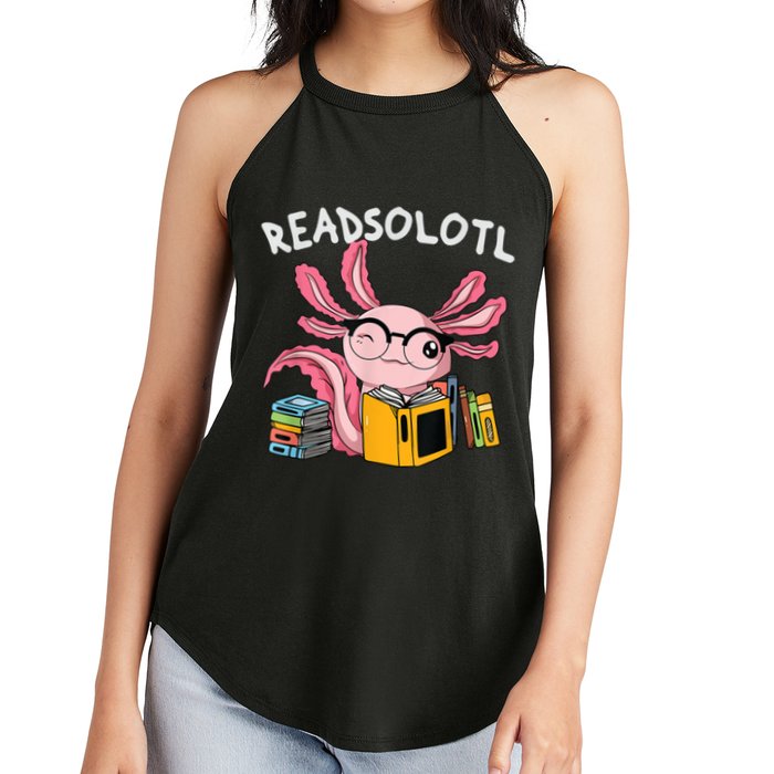 Readsolotl Read Books Lover Axolotl Women's Perfect Tri Rocker Tank