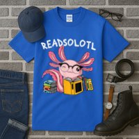 Readsolotl Read Books Lover Axolotl Tall T-Shirt
