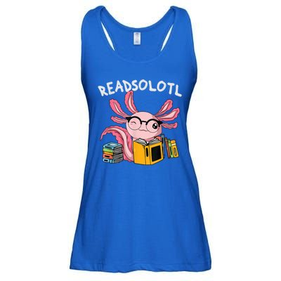 Readsolotl Read Books Lover Axolotl Ladies Essential Flowy Tank