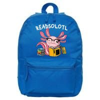 Readsolotl Read Books Lover Axolotl 16 in Basic Backpack
