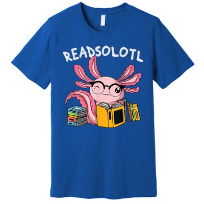 Readsolotl Read Books Lover Axolotl Premium T-Shirt