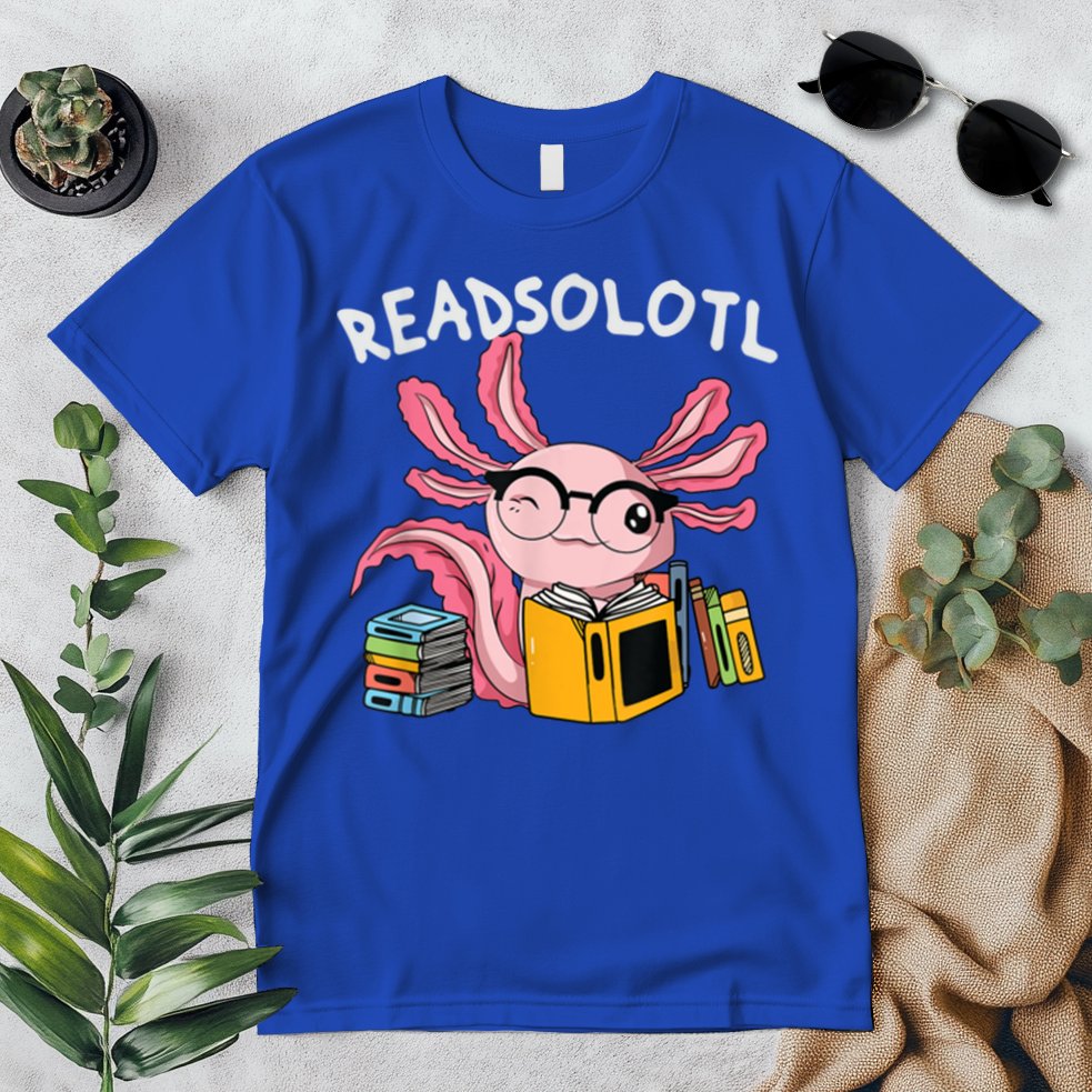 Readsolotl Read Books Lover Axolotl Premium T-Shirt