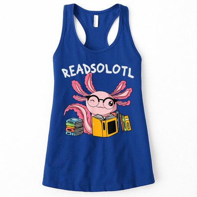 Readsolotl Read Books Lover Axolotl Womens Tank Top