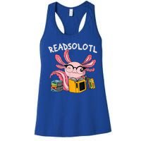 Readsolotl Read Books Lover Axolotl Women's Racerback Tank