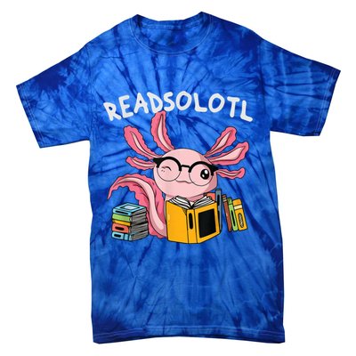 Readsolotl Read Books Lover Axolotl Tie-Dye T-Shirt