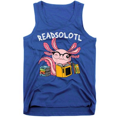 Readsolotl Read Books Lover Axolotl Tank Top