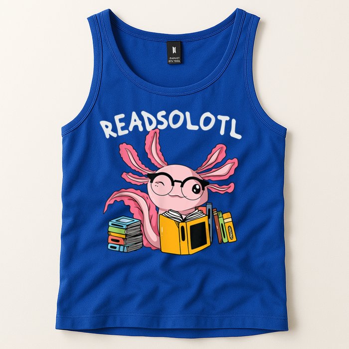 Readsolotl Read Books Lover Axolotl Tank Top