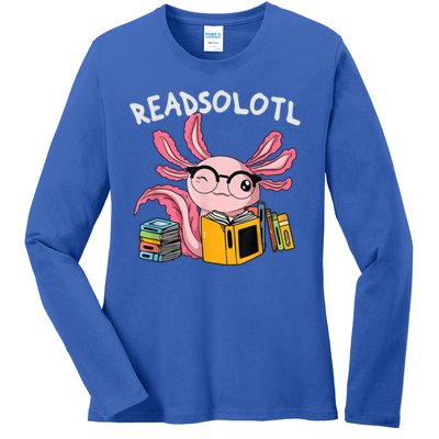 Readsolotl Read Books Lover Axolotl Ladies Long Sleeve Shirt