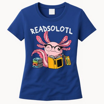Readsolotl Read Books Lover Axolotl Womens T-Shirt