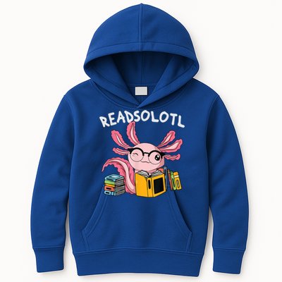 Readsolotl Read Books Lover Axolotl Kids Hoodie