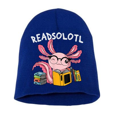 Readsolotl Read Books Lover Axolotl Short Acrylic Beanie