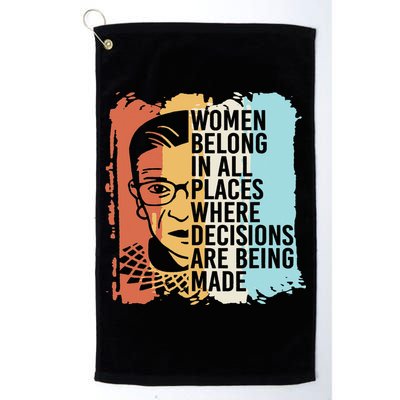 Rbg Ruth Bader Ginsburg Feminist Political Gift Golf Towel