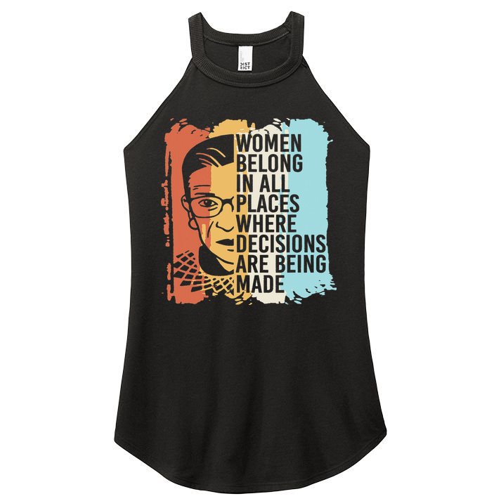 Rbg Ruth Bader Ginsburg Feminist Political Gift Women's Perfect Tri Rocker Tank