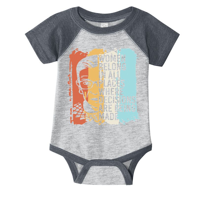 Rbg Ruth Bader Ginsburg Feminist Political Gift Infant Baby Jersey Bodysuit