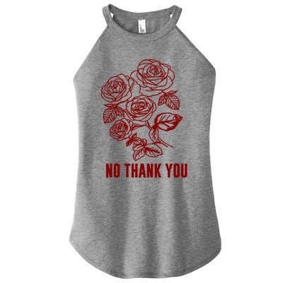 Red Rose Bunch No Thank You Gift Women’s Perfect Tri Rocker Tank