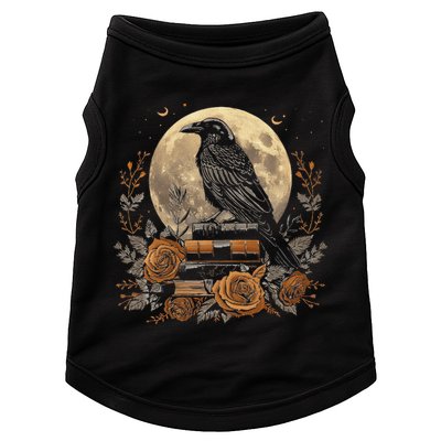 Raven Reading Book Occult Crow Doggie Tank