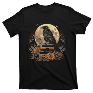 Raven Reading Book Occult Crow T-Shirt