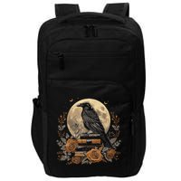 Raven Reading Book Occult Crow Impact Tech Backpack