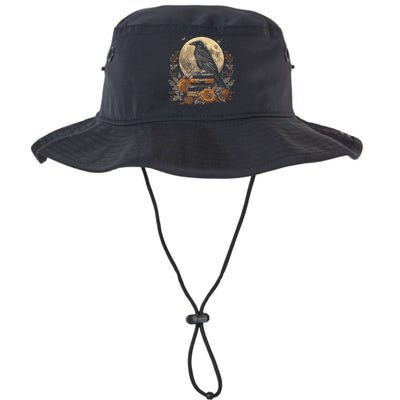 Raven Reading Book Occult Crow Bucket Hat