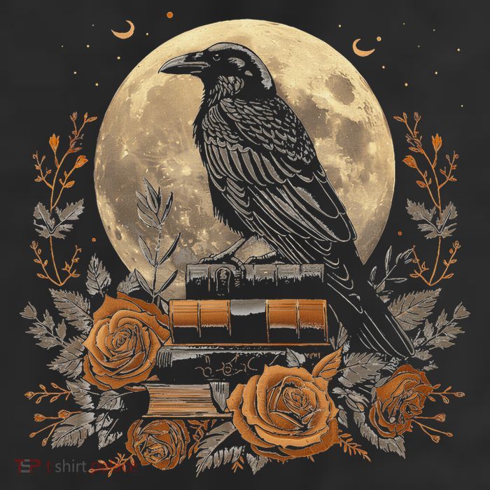 Raven Reading Book Occult Crow 25L Jumbo Tote