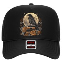 Raven Reading Book Occult Crow Hat