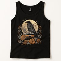 Raven Reading Book Occult Crow Tank Top