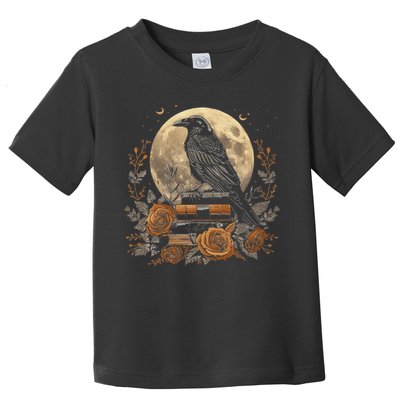 Raven Reading Book Occult Crow Toddler T-Shirt