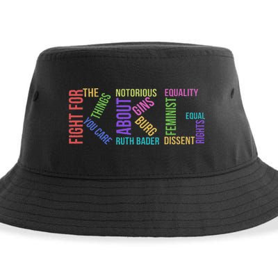 Rbg Ruth Bader Ginsburg Political Feminist Gift Sustainable Bucket Hat