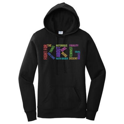 Rbg Ruth Bader Ginsburg Political Feminist Gift Women's Pullover Hoodie