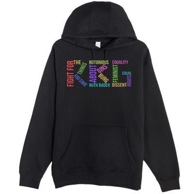 Rbg Ruth Bader Ginsburg Political Feminist Gift Premium Pullover Hoodie