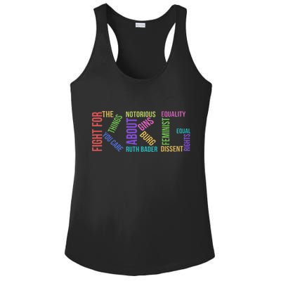 Rbg Ruth Bader Ginsburg Political Feminist Gift Ladies PosiCharge Competitor Racerback Tank