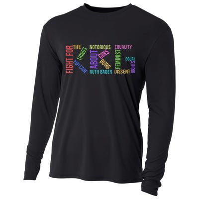 Rbg Ruth Bader Ginsburg Political Feminist Gift Cooling Performance Long Sleeve Crew